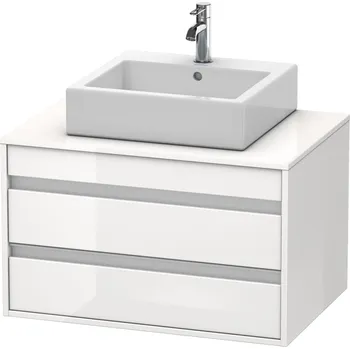 Koupelnový nábytek Duravit Ketho skříňka 80x55x49.6 cm pod umyvadlo závěsná bílá KT665402222