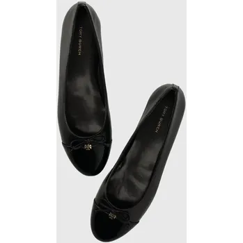 Dámské baleríny Kožené baleríny Tory Burch CAP-TOE BALLET černá barva, 154511-004 154511.004 99X, EUR 38