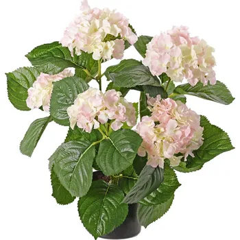 umělá květina Umělá květina Hortenzie růžová luxe v květináči, 36cm
