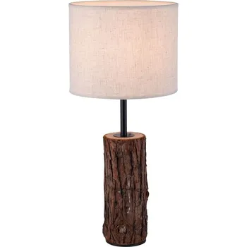 Lampička Just Light Bark stolní lampa 1x40 W černá-dřevo-béžová 11233-79