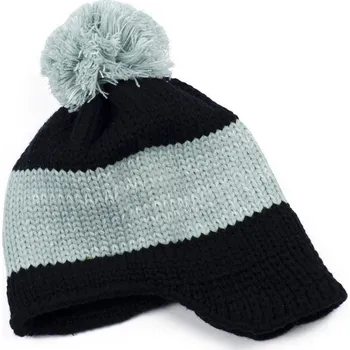 Čepice Dámská čepice s bambulí šedivá