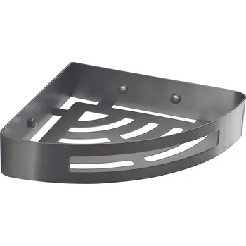 Drátěná police Gedy SMART rohová police do sprchy, 210x45x210mm, gun metal