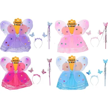 Karnevalový kostým Wiky Set karneval - Víla - různé barvy Barva: Růžová tmavě