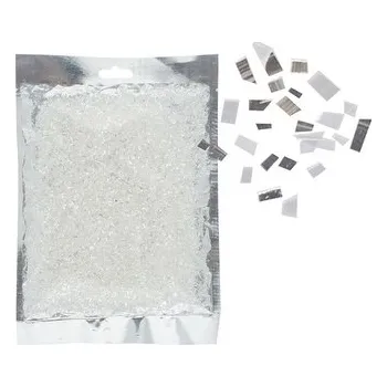 Konfety 30 g proužky bílé