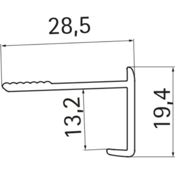 soklová lišta Volpato Spojka Easy FIT pro plastový sokl, oboustranný nerez broušený Výška soklu (mm): 120
