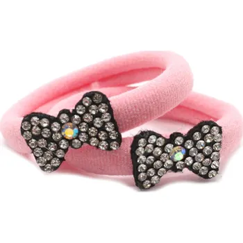 Gumičky s třpytivou ozdobou, 2 ks Barva: světle růžová