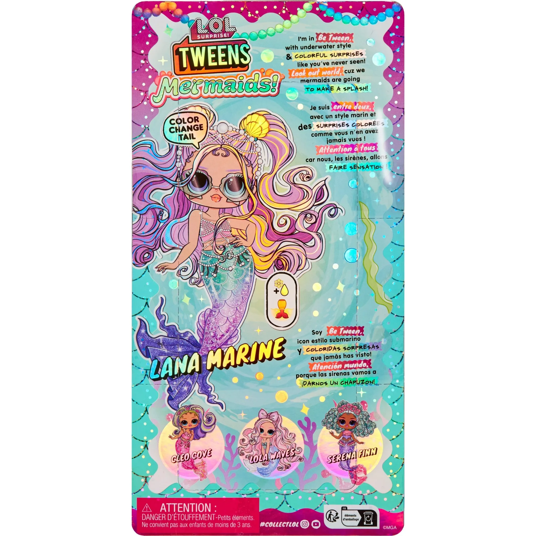 Fotografie 9 - Panenka MGA L.O.L. Surprise Tweens Fashion mořská panna Lana Marine