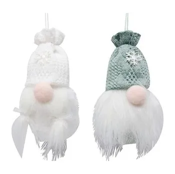 Skřítek na zavěšení s vločkou 9 cm