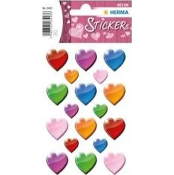 Set školních potřeb Naklejka Decor kolorowe serca