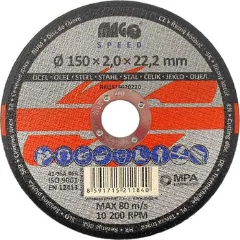 Brusný kotouč MAGG SPEED Řezný kotouč na kov 150x2,0x22mm
