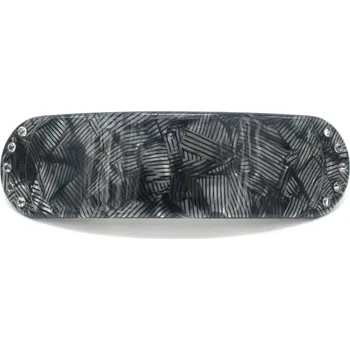 Oválná spona zdobená kamínky Barva: šedá