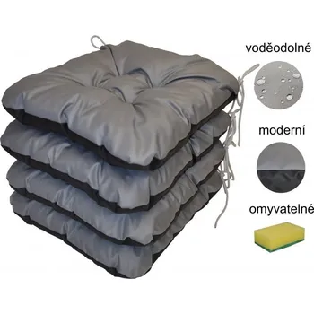 Podsedák Nábytek PEGAS Podsedák šedý voděodolný - set 4 kusy