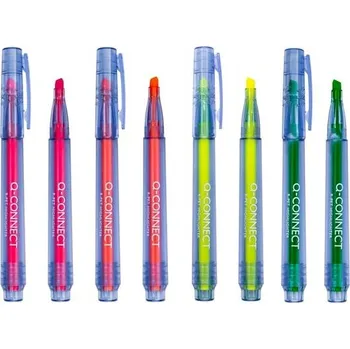 Zvýrazňovač Zvýrazňovač Q-Connect Eco PET, sada 4 barev 510.8331