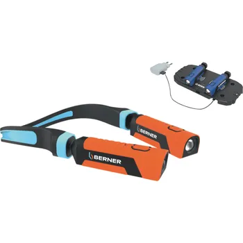 Svítilna Berner 412563 Sada svítilny na krk 360° a duální bezdrátové nabíjecí podložky + sleva 5% po přihlášení
