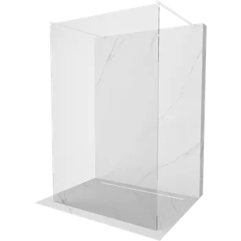 Mexen Kioto volně stojící sprchová stěna 130 x 200 cm, transparentní 8 mm, bílá - 800-130-002-20-00 Sprchové stěny