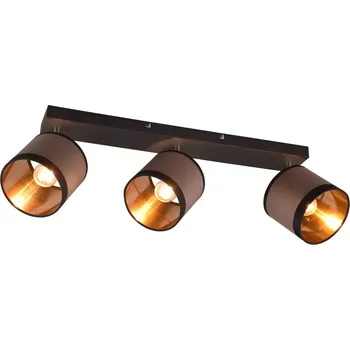 Trio Leuchten R81553041 DAVOS - Stropní moderní svítidlo s hnědými textilní stínidly, 3 x E14 (Stropní moderní svítidlo s naklápěcími stínidly)