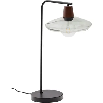 Lampička Zelená skleněná stolní lampa Kave Home Silex II.