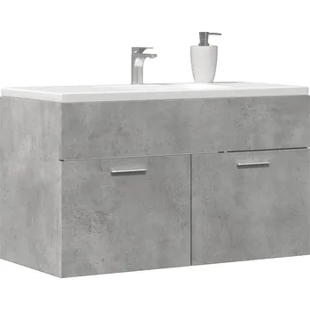 Koupelnový nábytek Koupelnová skříňka pod umyvadlo šedá 90 x 38,5 x 46 cm kompozit Šedá 856214