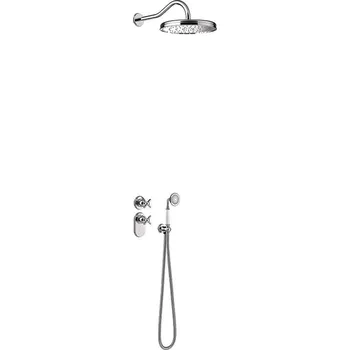Sprchový set Tres Monoclasic sprchová sada pod omítku s termostatem s dešťovou sprchou chrom 242.352.02