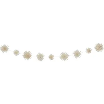 Vánoční dekorace Bloomingville Papírová vánoční girlanda Bloomingville Bellac Garland, White, Paper