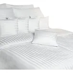 Dadka Povlečení atlas grádl bílé proužek 2 cm 140x200, 70x90 cm