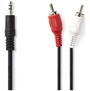 Audio kabel Nedis CAGB22200BK15 - Stereofonní Audio Kabel | 3,5mm Zástrčka - 2x RCA Zástrčka | 1,5 m | Černá barva