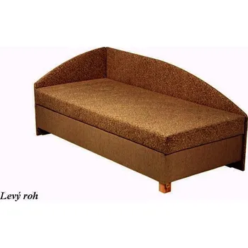 Postel Postel zvýšená s čely Roman 90cm levá Hnědá