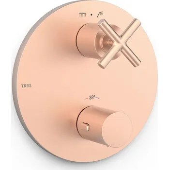 Vodovodní baterie Tres Mont Blanc vanová baterie pod omítku s termostatem || 28325001OPM