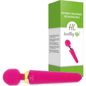 Masážní přístroj Masážní hlavice s vibrátorem 2v1 - Idola růžová