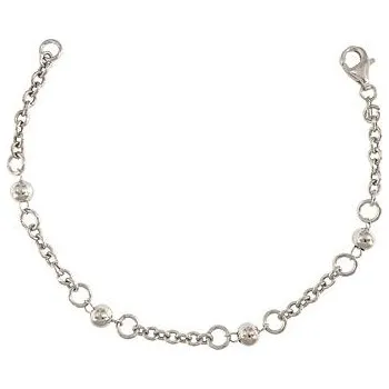 Náramek Stříbrný náramek s kuličkami délka náramku 18cm
