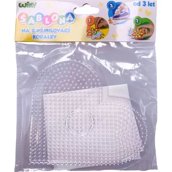 Dětské navlékací korálky Wiky Šablona na zažehlovací korálky Srdce