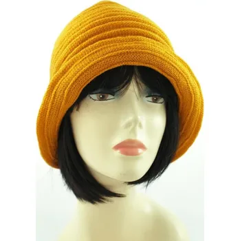 Čepice Dámský originální klobouček žlutý