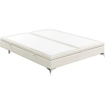 Postel Maison de Rêve Krémově bílá čalouněná dvoulůžková postel FIR 180 x 200 cm s úložným prostorem