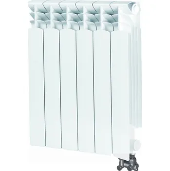 Radiátor Radiátor HLINÍKOVÝ G500F 7-segmentový WHITE PRAVÉ rohové připojení (SADA)