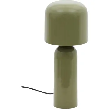 Lampička Zelená kovová stolní lampa Kave Home Monze