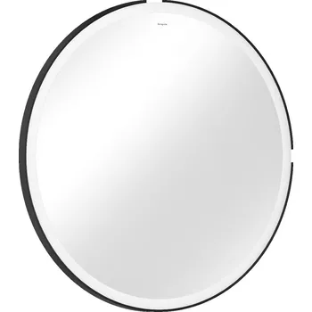 Zrcadlo Hansgrohe Xarita Lite S zrcadlo 90x90 cm kulatý s osvětlením s vyhřívací podložkou černá 54980670