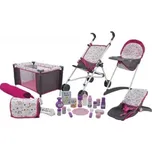 Velký herní set potřeb pro panenky, 21 kusů