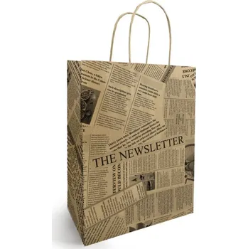 Dárková taška Taška Noviny nat. v.22cm/S kraft papír