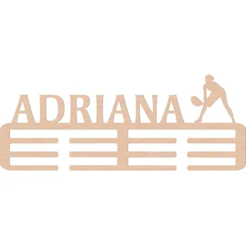 Dřevěný věšák na medaile - tenis Zvolte variantu: Žena