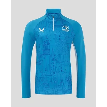 Pánská casual bunda Castore Leinster Matchday Quarter Zip Midlayer 2024 2025 Adults Mid Blue Cer M