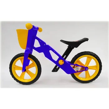 Dětské vozidlo Odrážedlo kolo dětské plastové modré bez brzdy