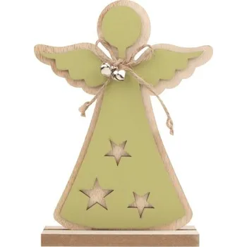 Vánoční dekorace Anděl dřevěný na postavení