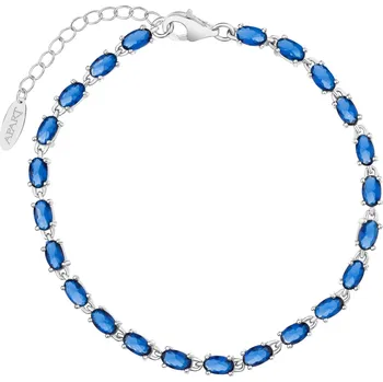 Náramek Stříbrný náramek s broušeným sklem - AP538-7124