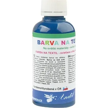 Speciální výtvarná barva Barva na textil 50g - 7. TMAVĚ MODRÁ