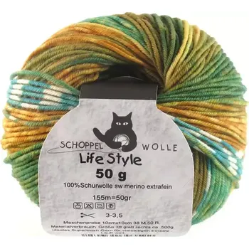 Příze Schoppel wolle Life Style magic 1860 Kiwi-Cocktail (Příze Life Style magic 1860 Kiwi-Cocktail)