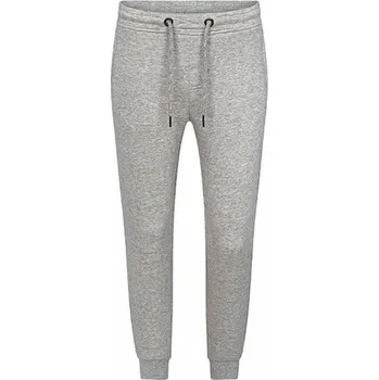 Chlapecké kalhoty HRM Dětské sportovní tepláky s pevným pasem a manžetami Barva: šedá melange, Velikost: 134 (8-9 let) HRM2007