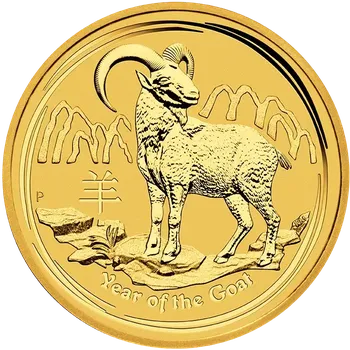 Perth Mint Zlatá investiční mince Rok Kozy 1 Oz | Lunar II | 2015 | 31,1 g