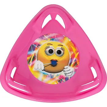 Talíř Sáňkovací talíř plastový TRICORN růžový