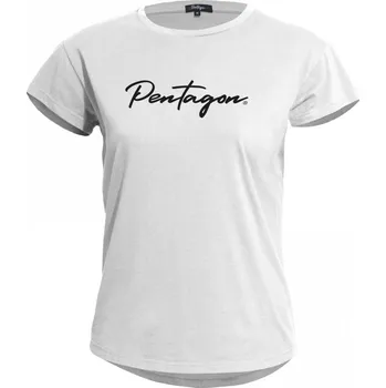 Pentagon Whisper Ladies Tee "Calligraphy" - White M