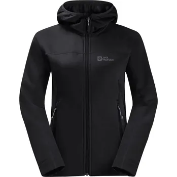 Dámská mikina černá dámská funkční mikina Jack Wolfskin Hirschberg Hooded FZ W 1710871-6000 Velikost: M